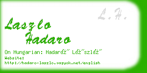 laszlo hadaro business card